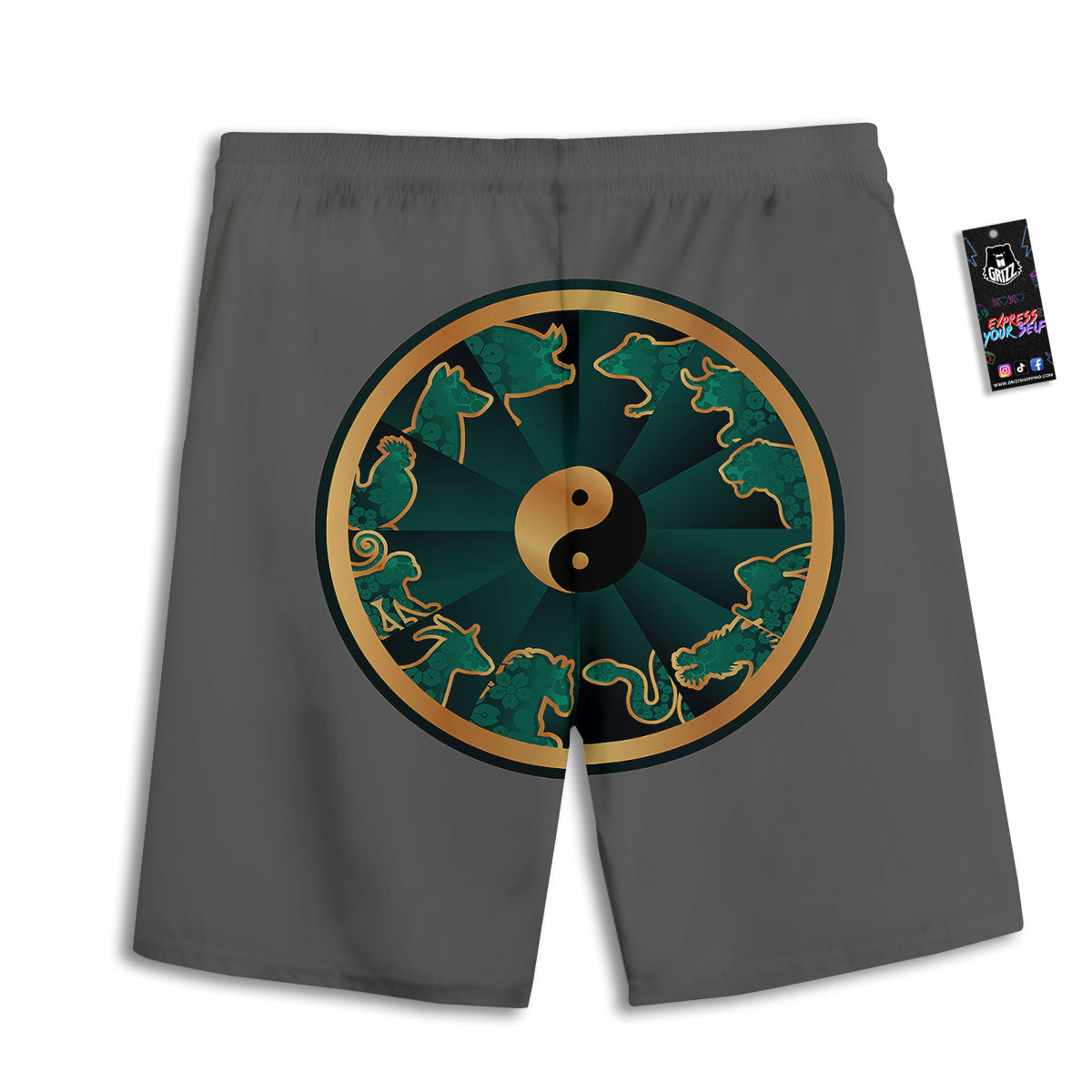 Chakra Manipura Print Pattern Men's Athletic Shorts