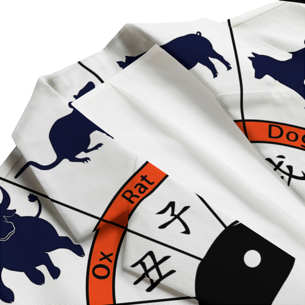 Chinese Zodiac Signs Yin Yang Print Men's Blazer-grizzshop