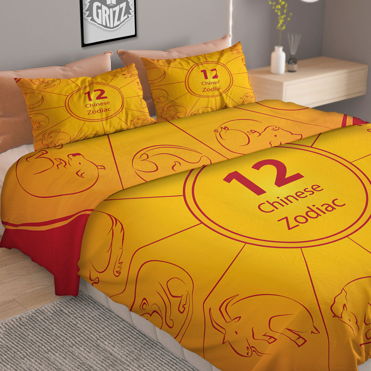 Chakra Swadhisthana Print Pattern Duvet Cover Bedding Set