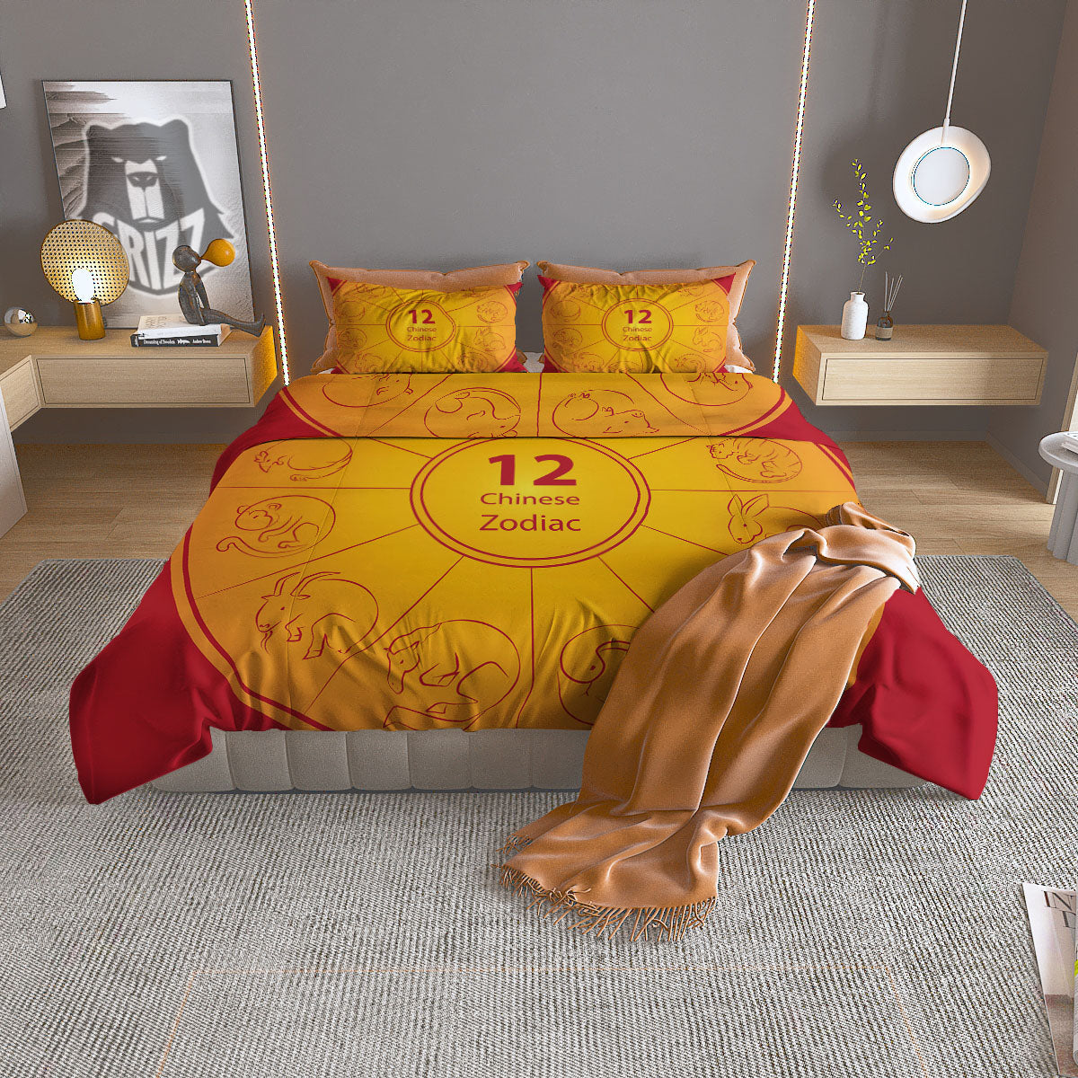 Chakra Swadhisthana Print Pattern Duvet Cover Bedding Set