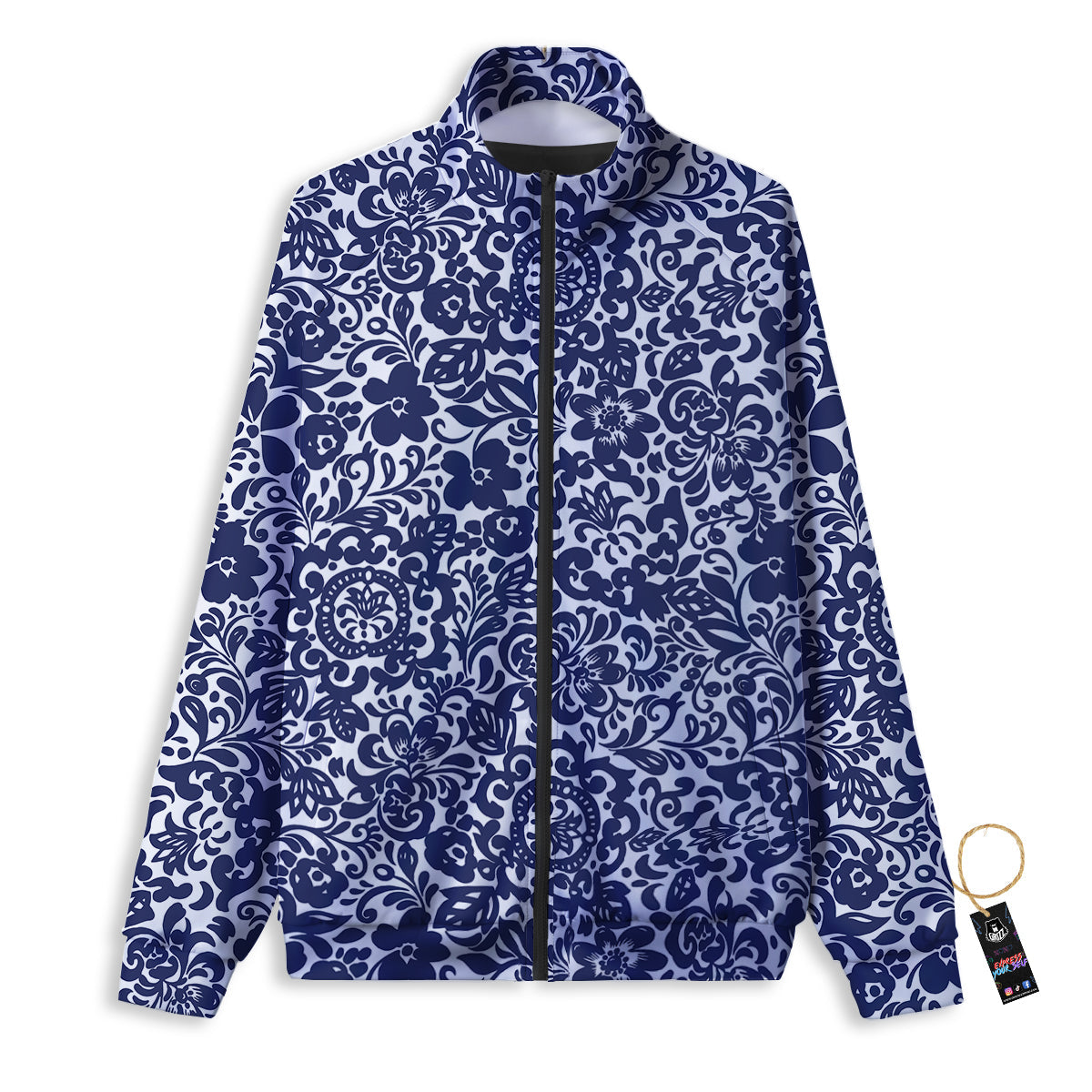 Chintz Floral Print Pattern Track Jacket-grizzshop