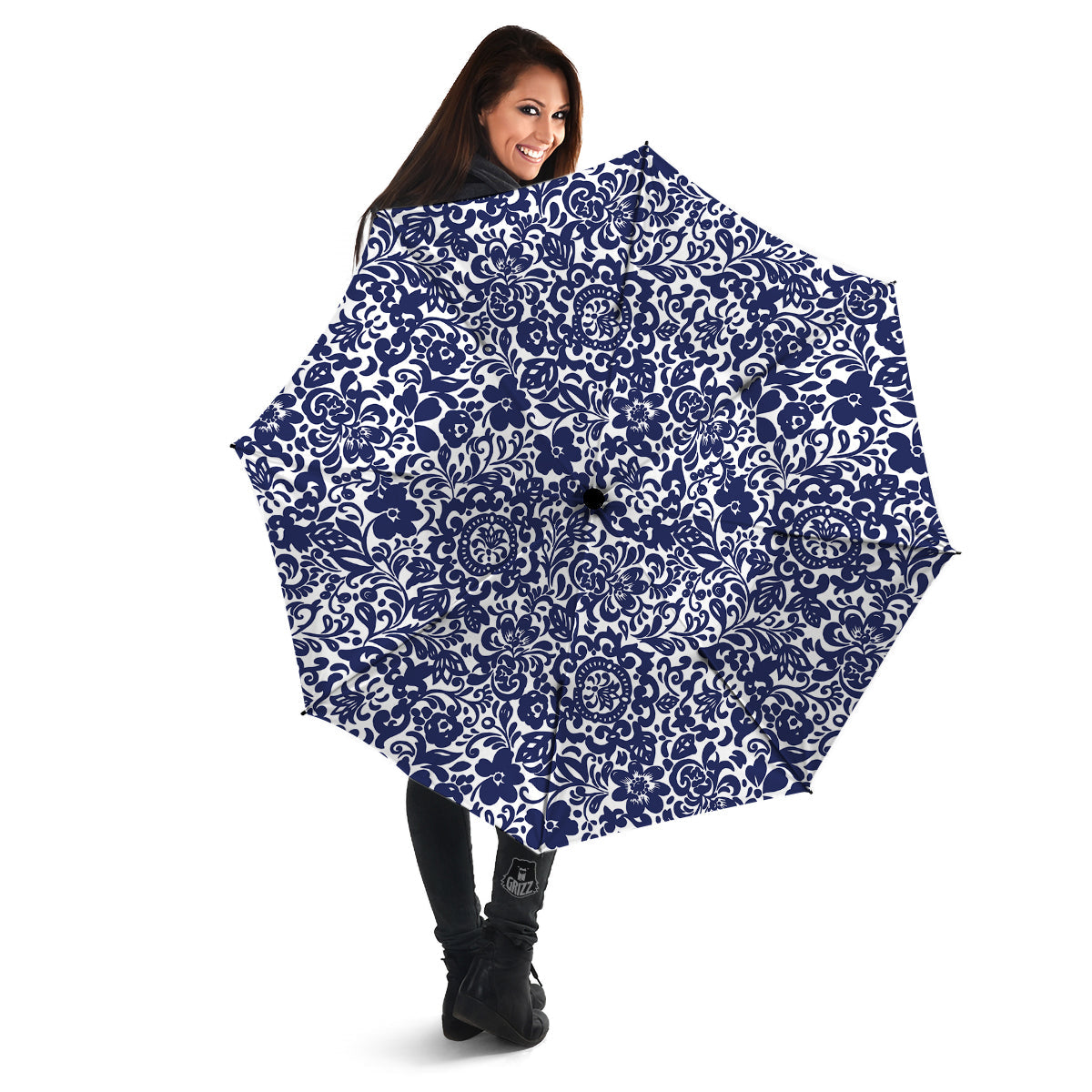Chintz Floral Print Pattern Umbrella-grizzshop