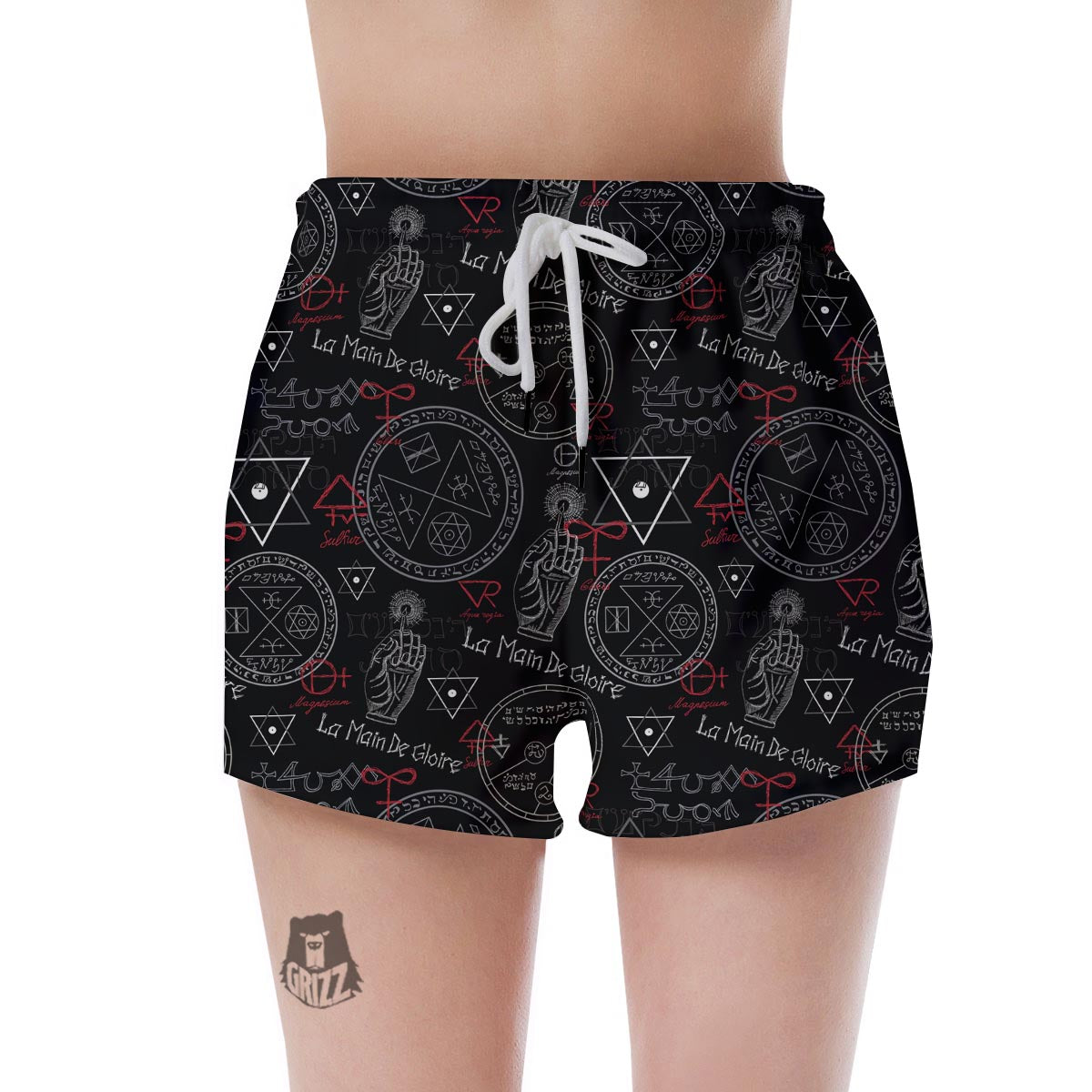 Chiromancy Symbol Gothic Witch Women's Shorts-grizzshop