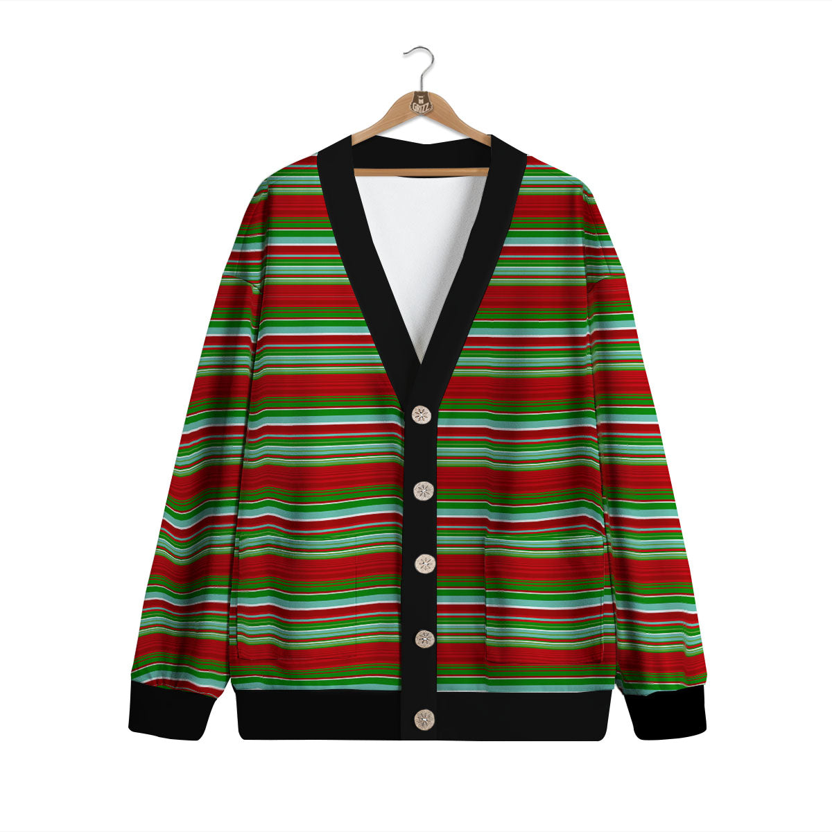 Chirstmas Serape Ethnic Mexican Print Pattern Cardigan-grizzshop