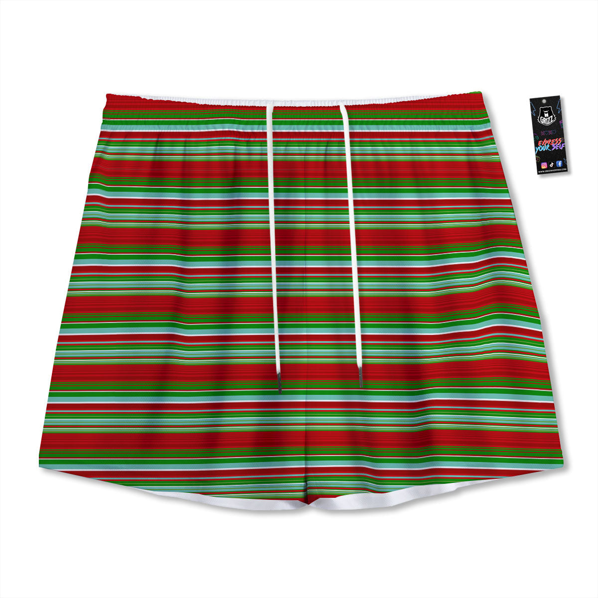 Chirstmas Serape Ethnic Mexican Print Pattern Mesh Shorts