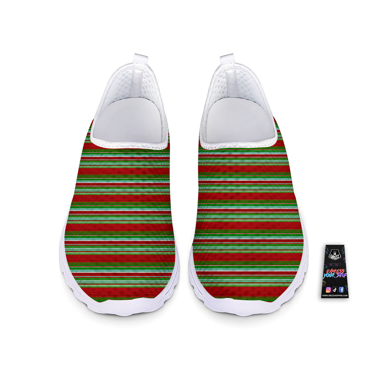 Chirstmas Serape Ethnic Mexican Print Pattern Nurse Shoes-grizzshop