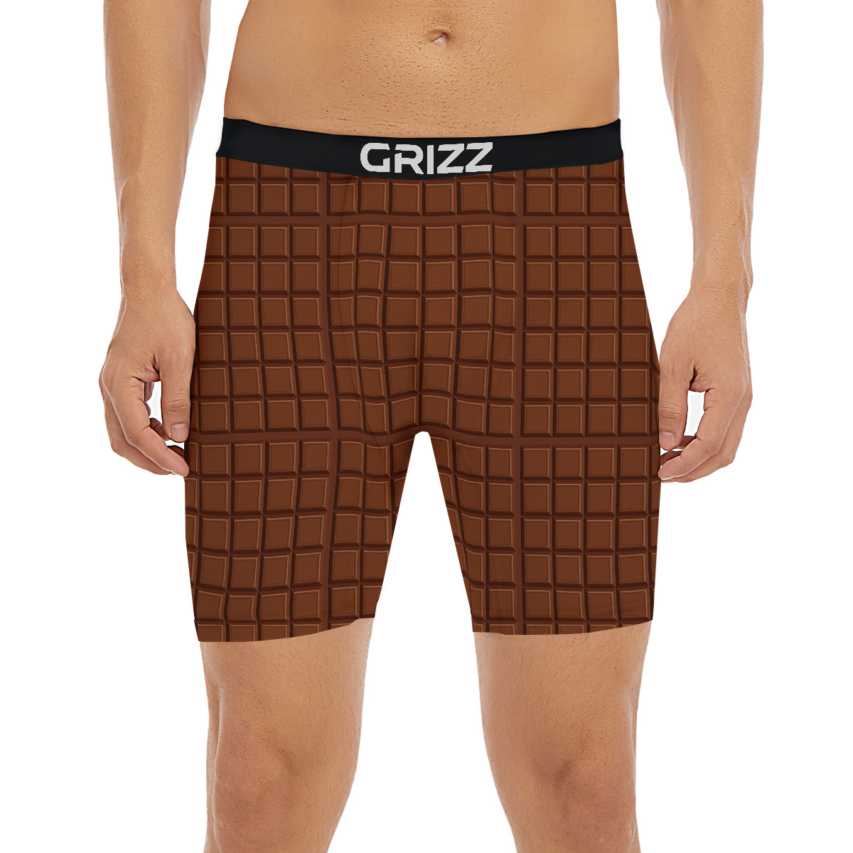 Chocolate Bar Brown Print Pattern Boxer Briefs-grizzshop