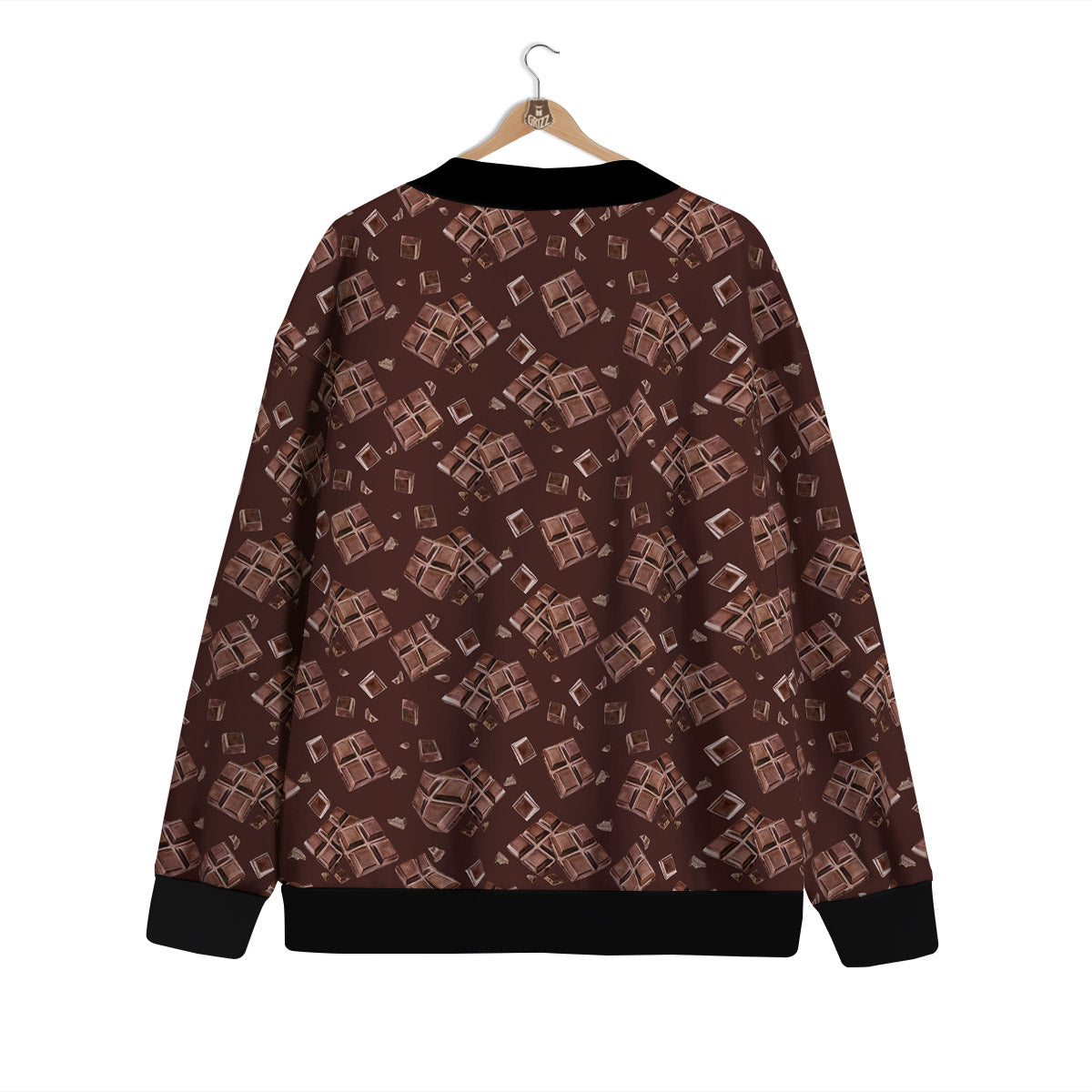 Chocolate Bar Print Pattern Cardigan-grizzshop