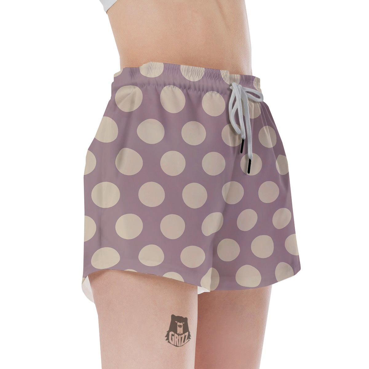 Chocolate Brown Polka Dot Women's Shorts-grizzshop