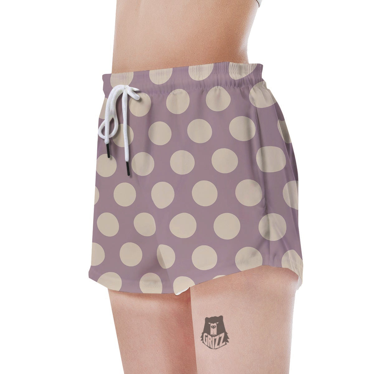 Chocolate Brown Polka Dot Women's Shorts-grizzshop