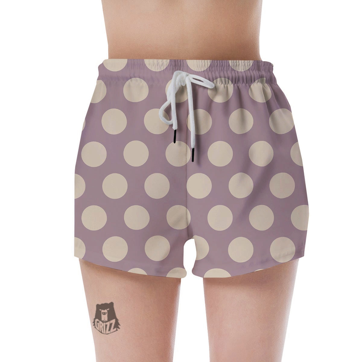 Chocolate Brown Polka Dot Women's Shorts-grizzshop