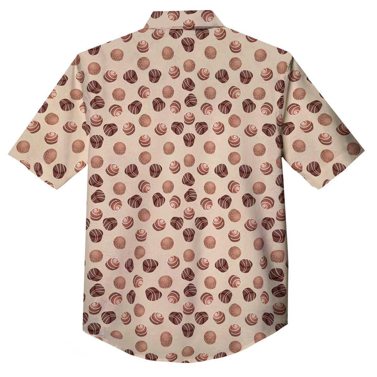 Chocolate Candy Print Pattern Button Up Shirt-grizzshop