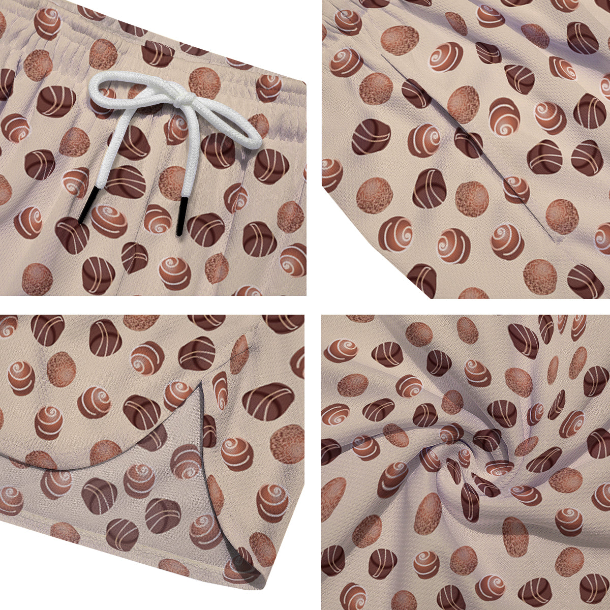 Chocolate Candy Print Pattern Men's Running Shorts-grizzshop