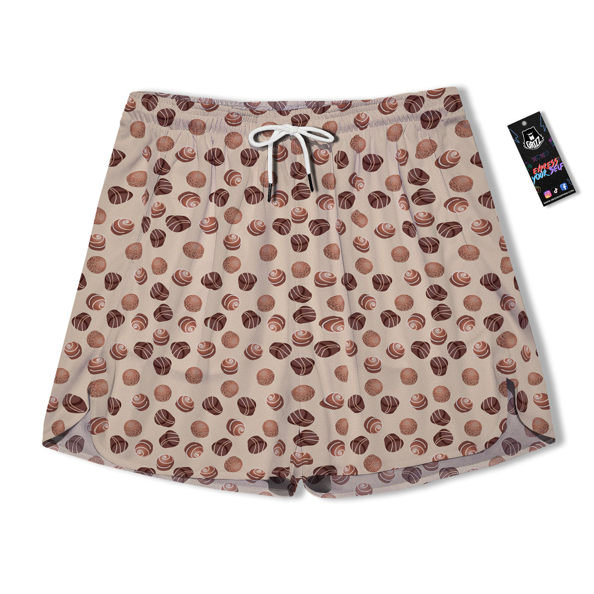 Chocolate Candy Print Pattern Men's Running Shorts-grizzshop