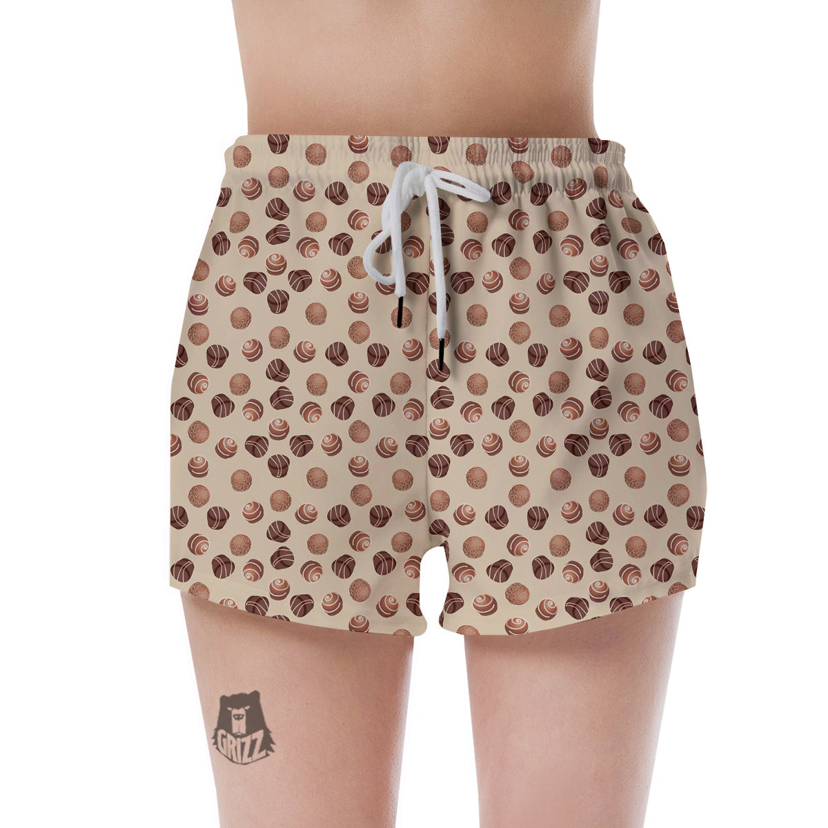 Chocolate Candy Print Pattern Women's Shorts-grizzshop