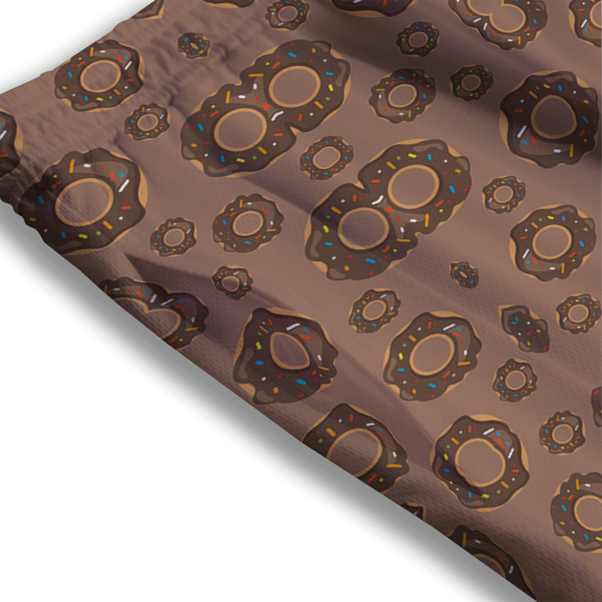 Chocolate Donuts Print Pattern Mesh Shorts-grizzshop