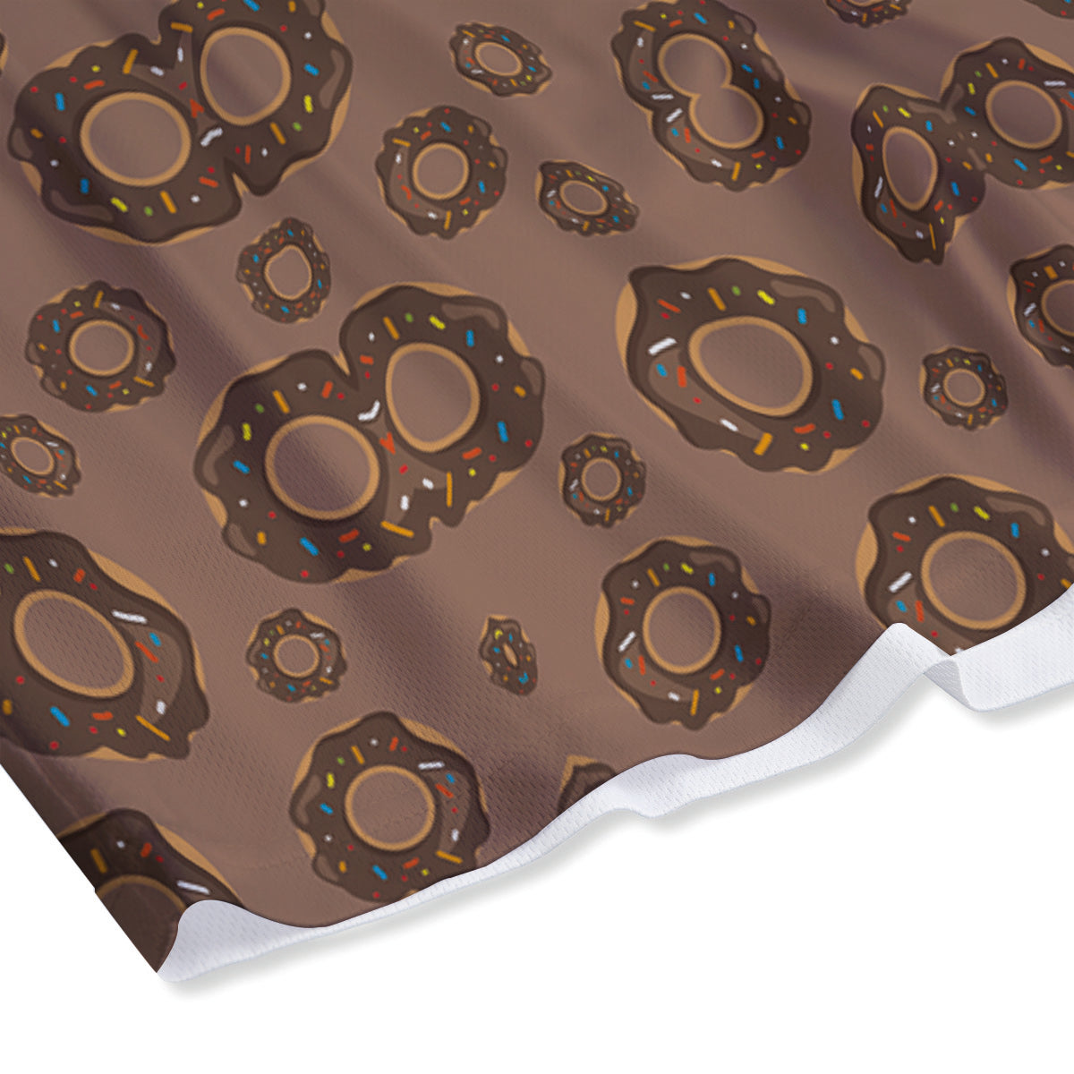 Chocolate Donuts Print Pattern Mesh Shorts-grizzshop