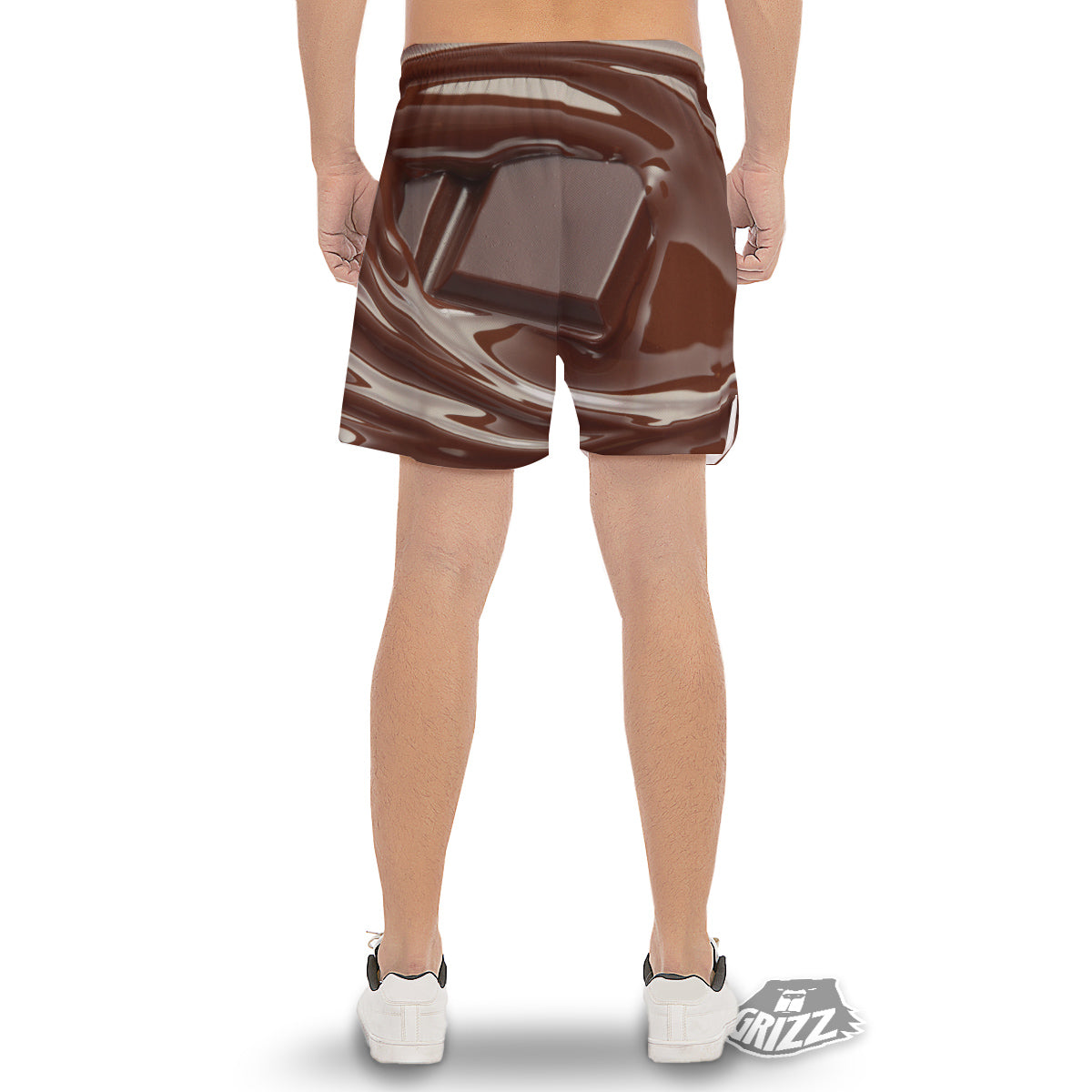 Chocolate Print Men's Gym Shorts-grizzshop