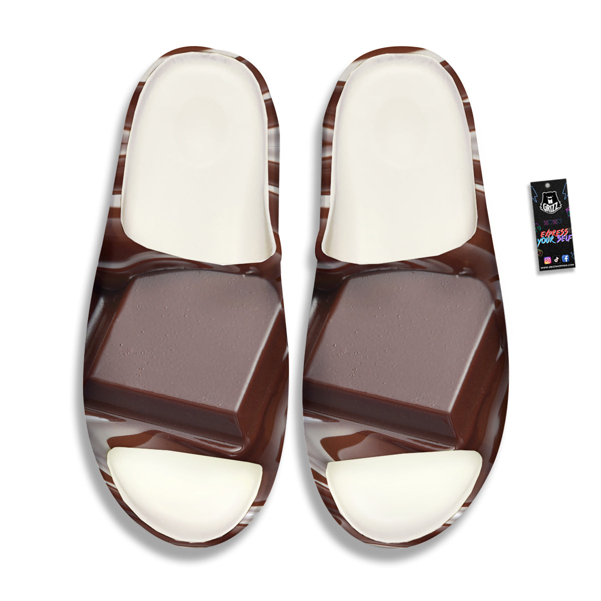 Chocolate Print Sandals-grizzshop