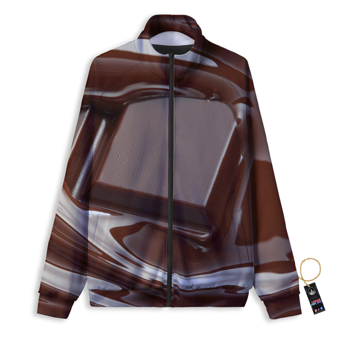 Chocolate Print Track Jacket-grizzshop