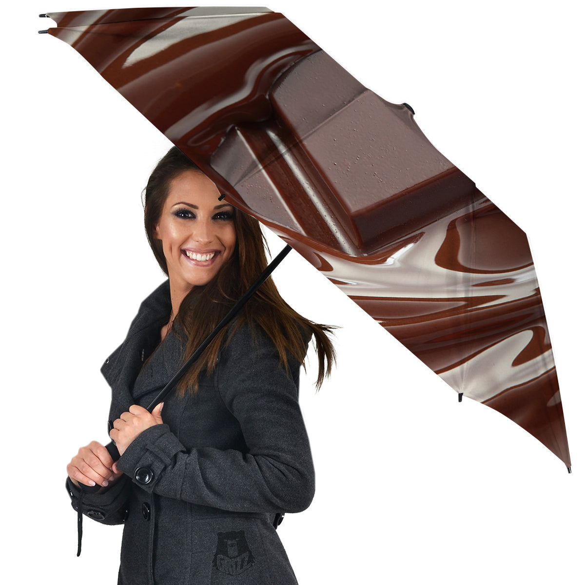 Chocolate Print Umbrella-grizzshop