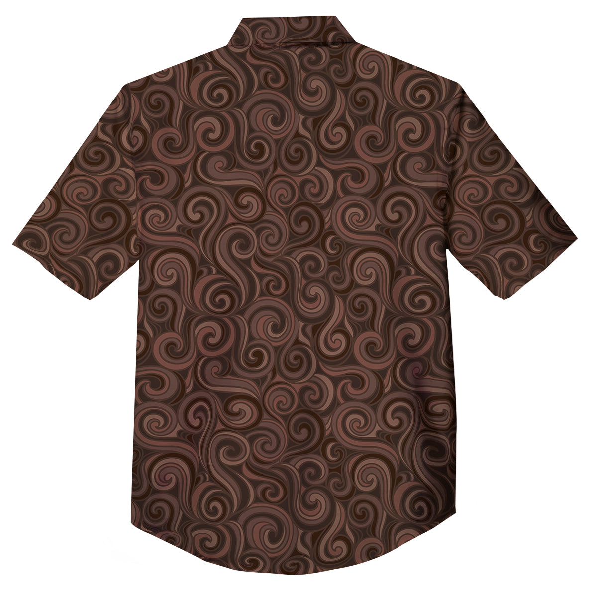 Chocolate Texture Brown Print Pattern Button Up Shirt-grizzshop