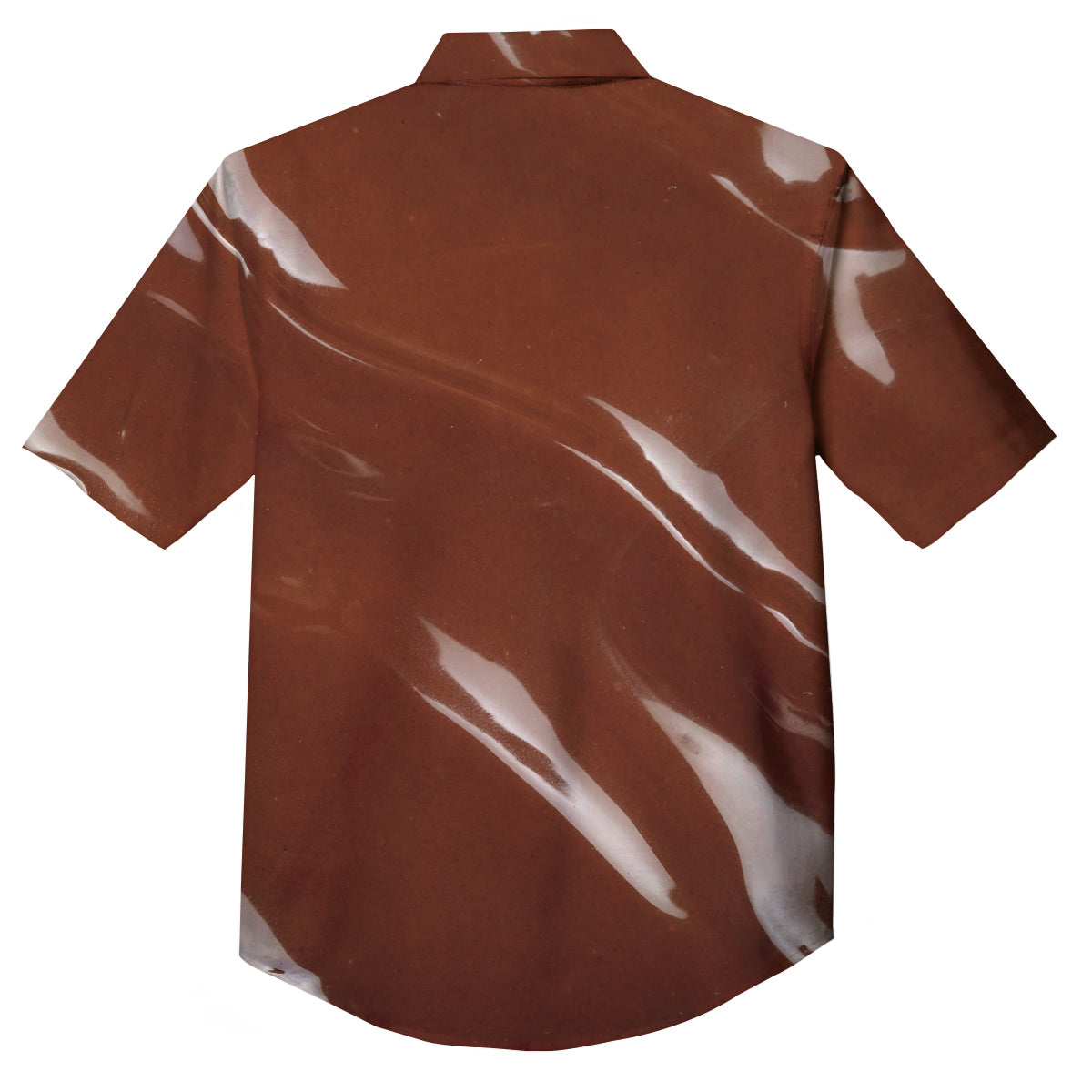 Chocolate Texture Print Button Up Shirt-grizzshop