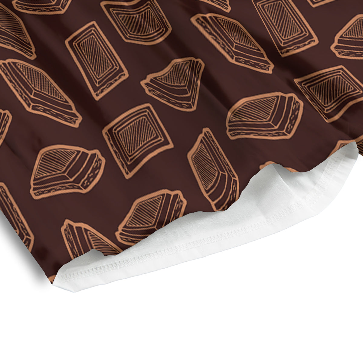Chocolate Vintage Print Pattern Men's Athletic Shorts
