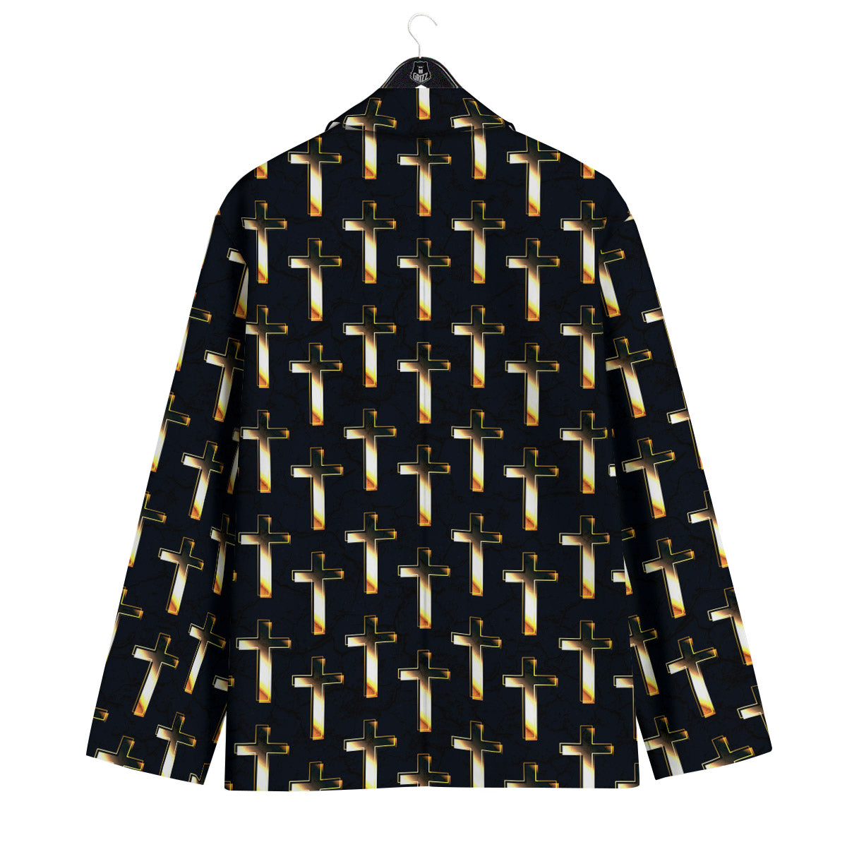 Christian Cross Print Pattern Men's Sport Coat-grizzshop