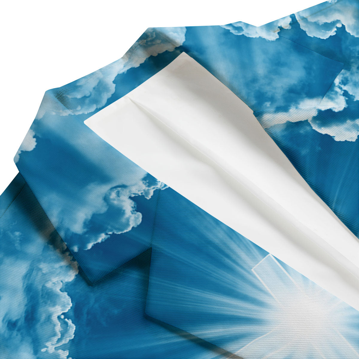 Christian Holy Cross Shiny Print Men's Blazer-grizzshop