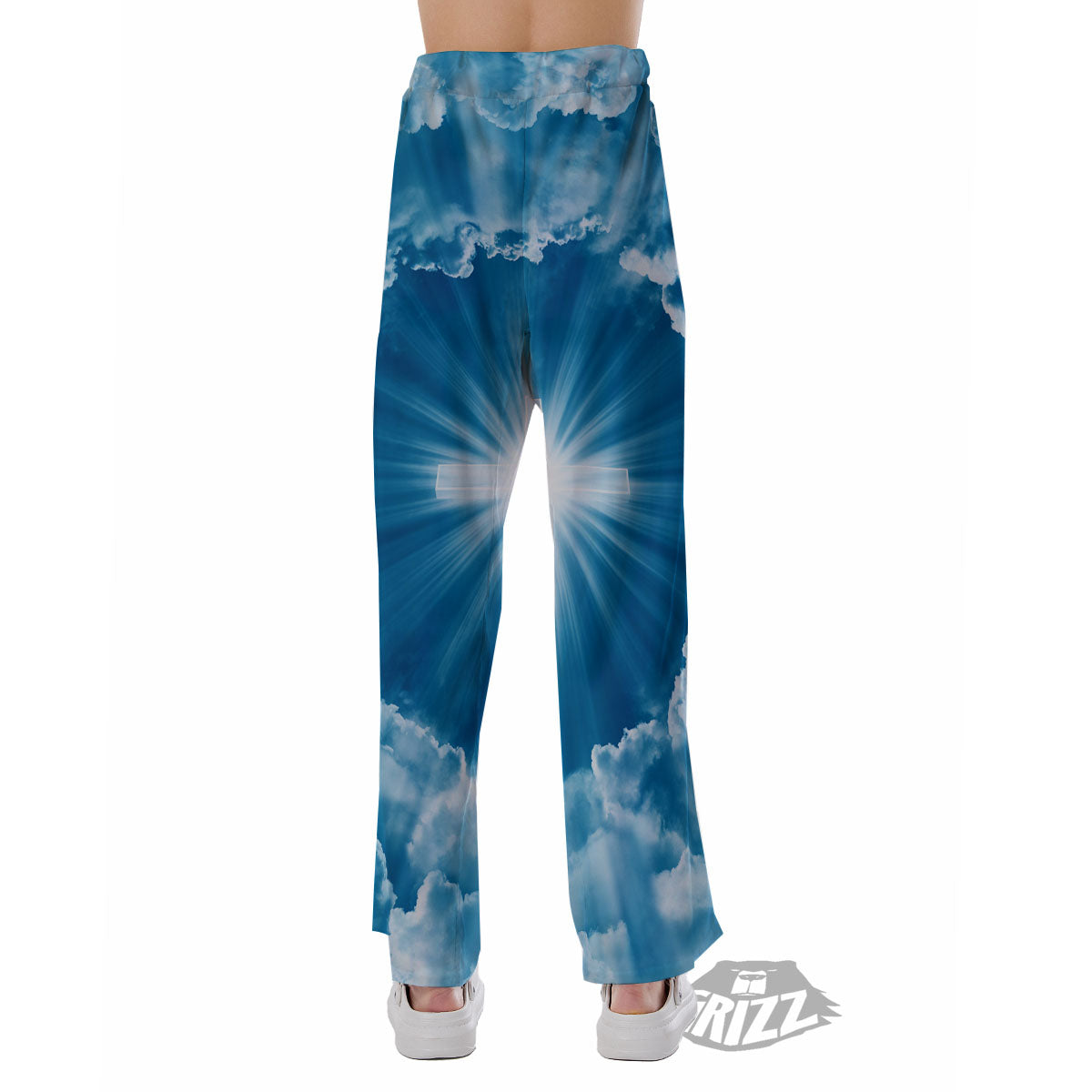Christian Holy Cross Shiny Print Pajama Pants-grizzshop