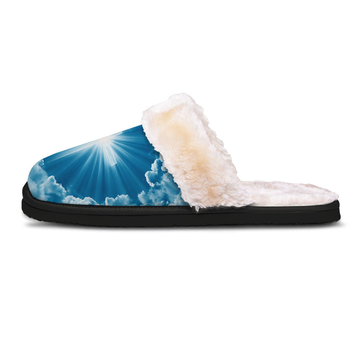 Christian Holy Cross Shiny Print Slippers-grizzshop