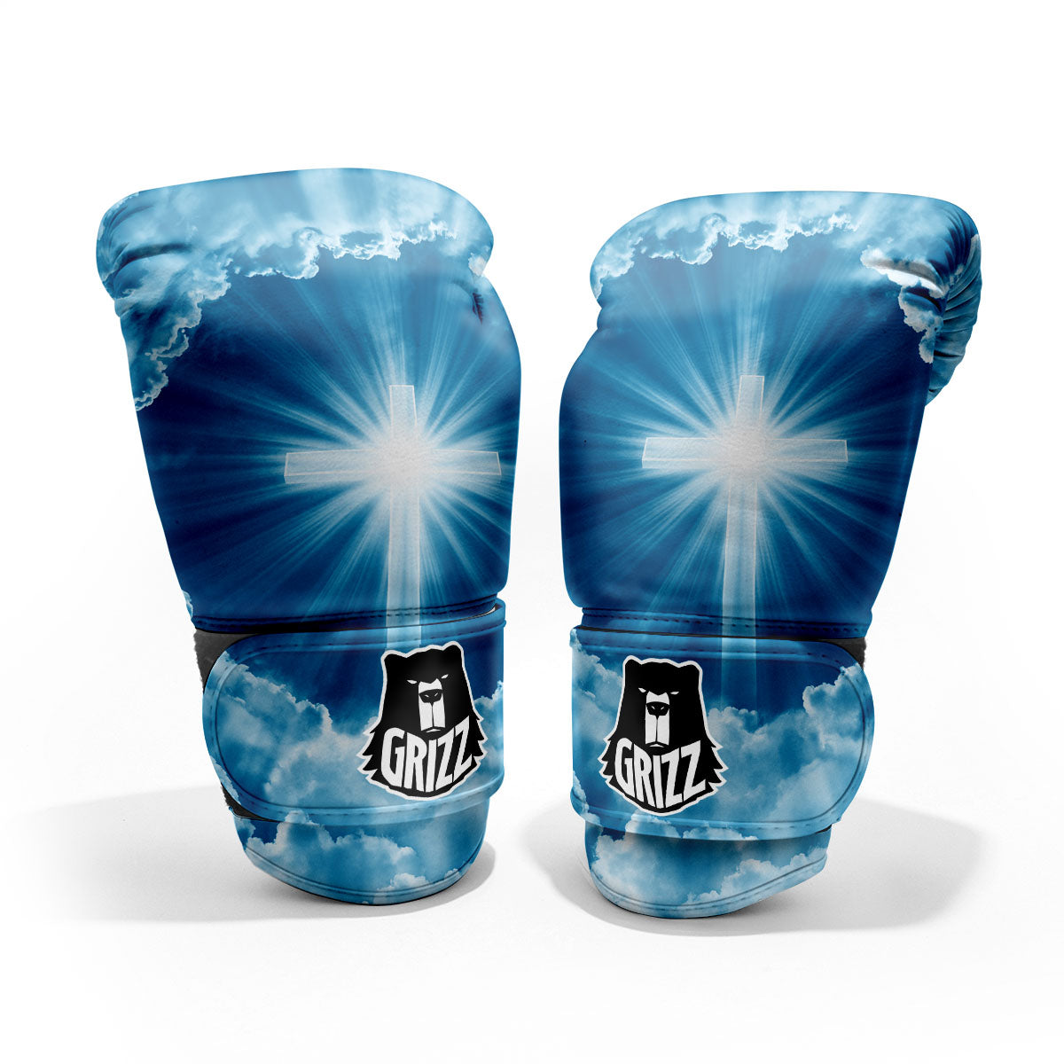 Christian Holy Cross Shiny Print Pro Boxing Glove