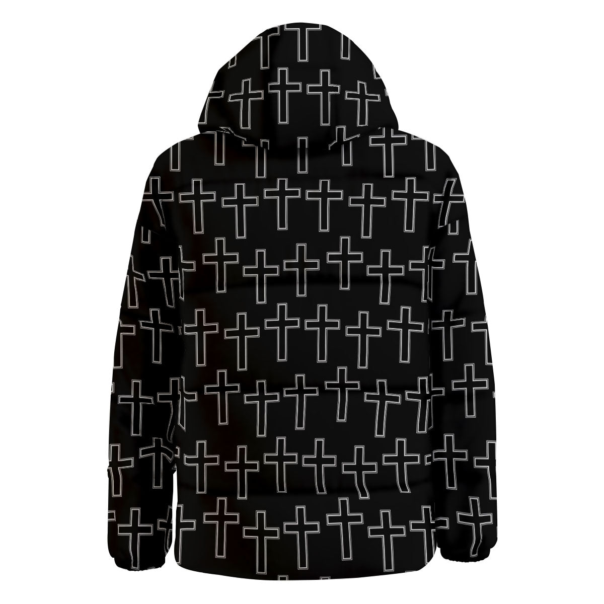 Christian Orthodox Print Pattern Down Jacket-grizzshop