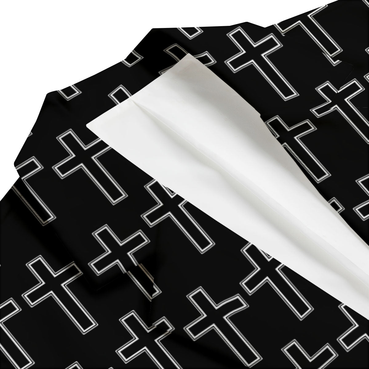 Christian Orthodox Print Pattern Men's Blazer-grizzshop