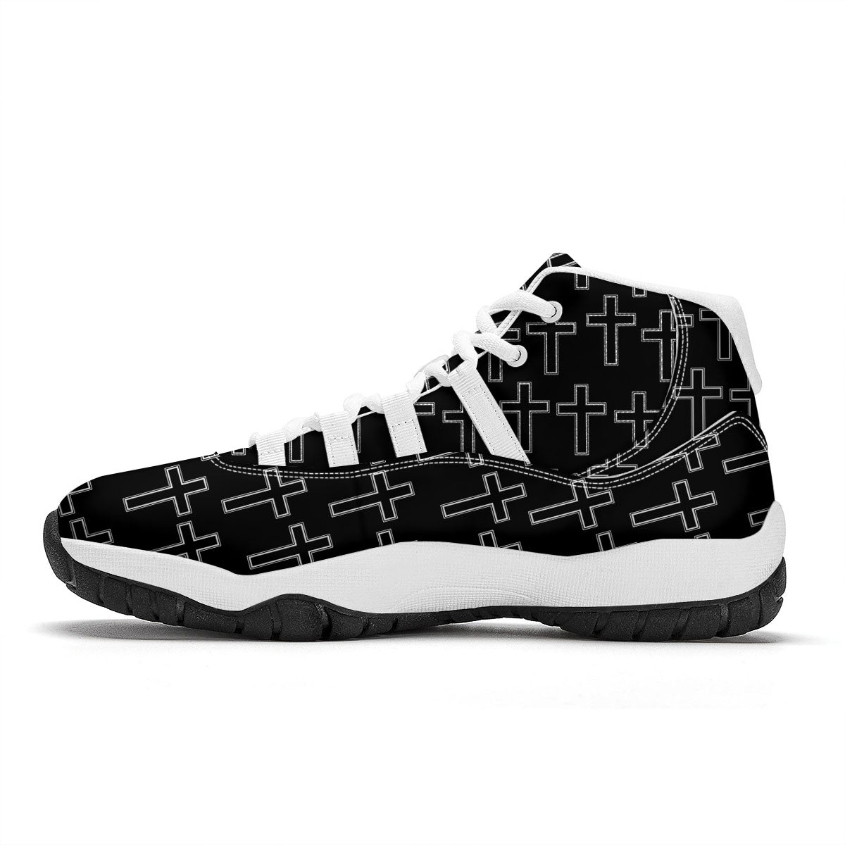 Christian Orthodox Print Pattern White Bball Shoes-grizzshop