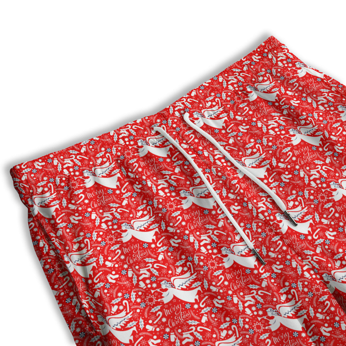 Christmas Angel Print Pattern Men's Athletic Shorts