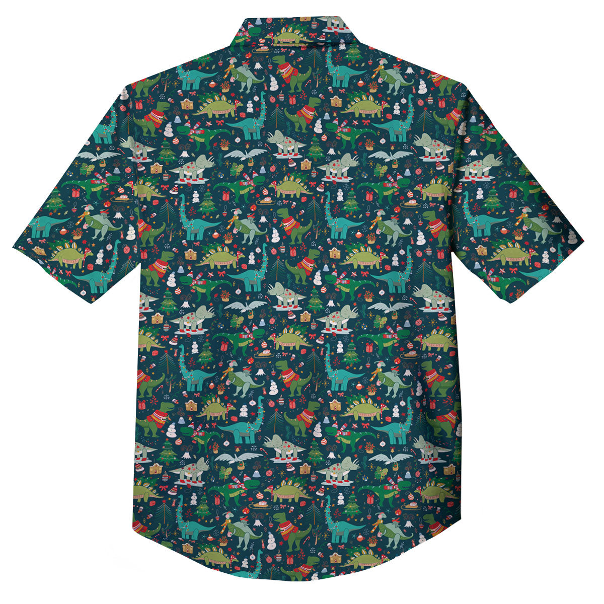 Christmas Animals Fun Print Pattern Button Up Shirt-grizzshop