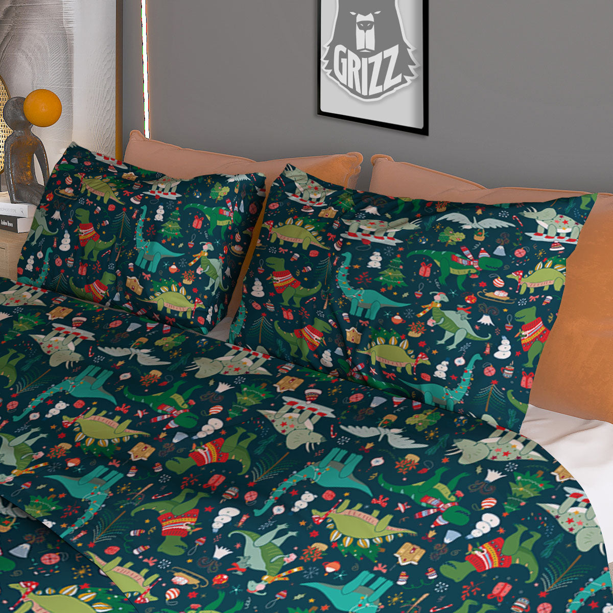 Christmas Animals Fun Print Pattern Duvet Cover Bedding Set
