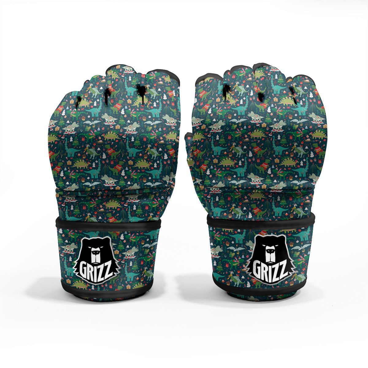 Christmas Animals Fun Print Pattern MMA Gloves-grizzshop