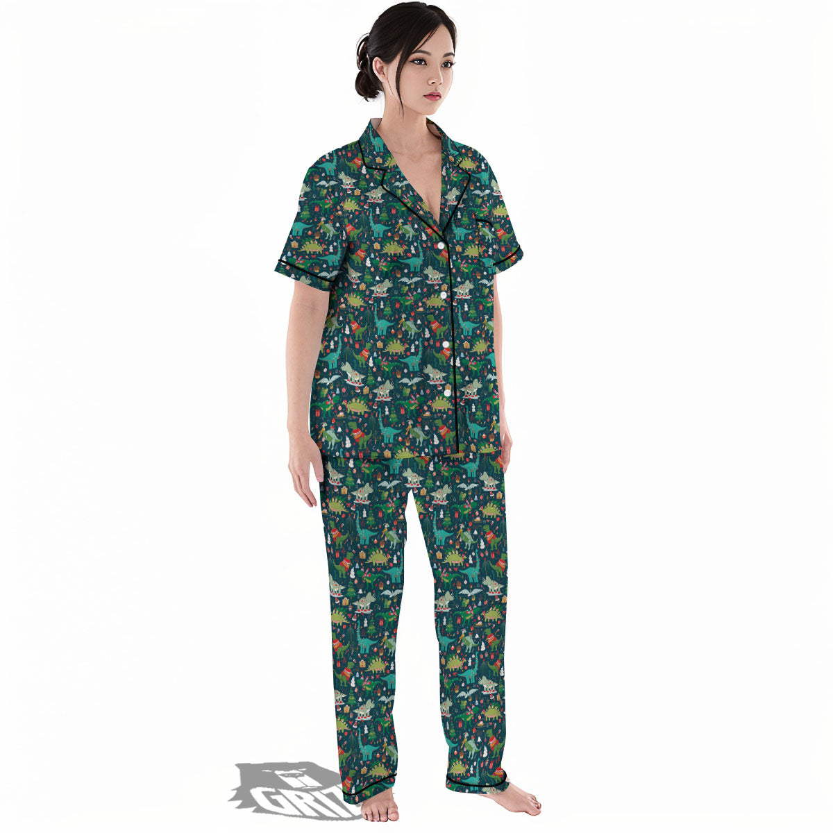 Christmas Animals Fun Print Pattern Women's Pajamas Set-grizzshop