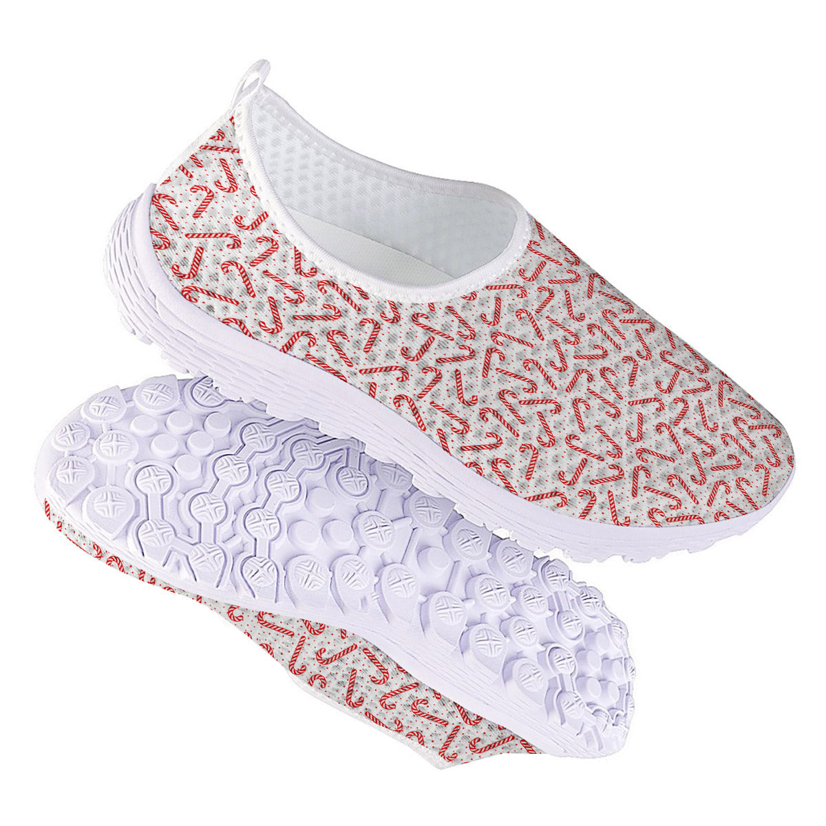 Christmas Candy Print Pattern Nurse Shoes-grizzshop