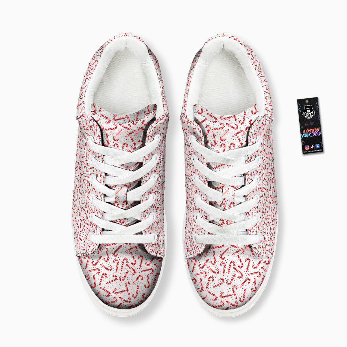 Christmas Candy Print Pattern Platform Shoes-grizzshop
