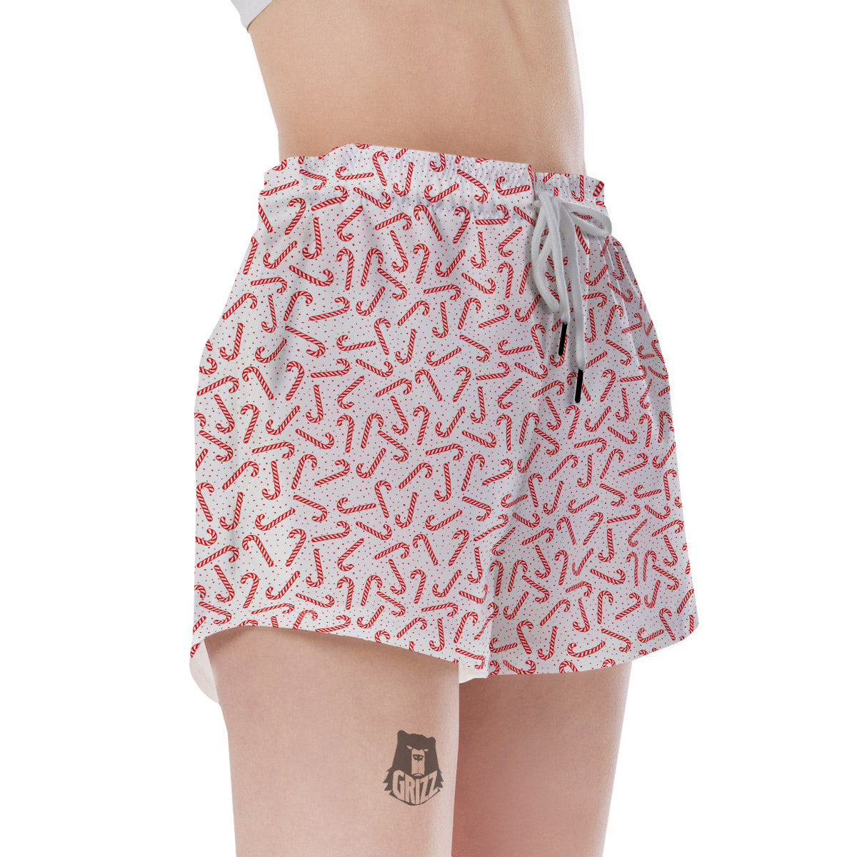 Christmas Candy Print Pattern Women's Shorts-grizzshop