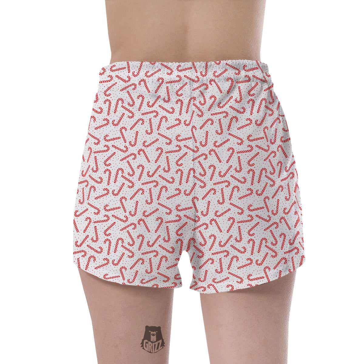 Christmas Candy Print Pattern Women's Shorts-grizzshop