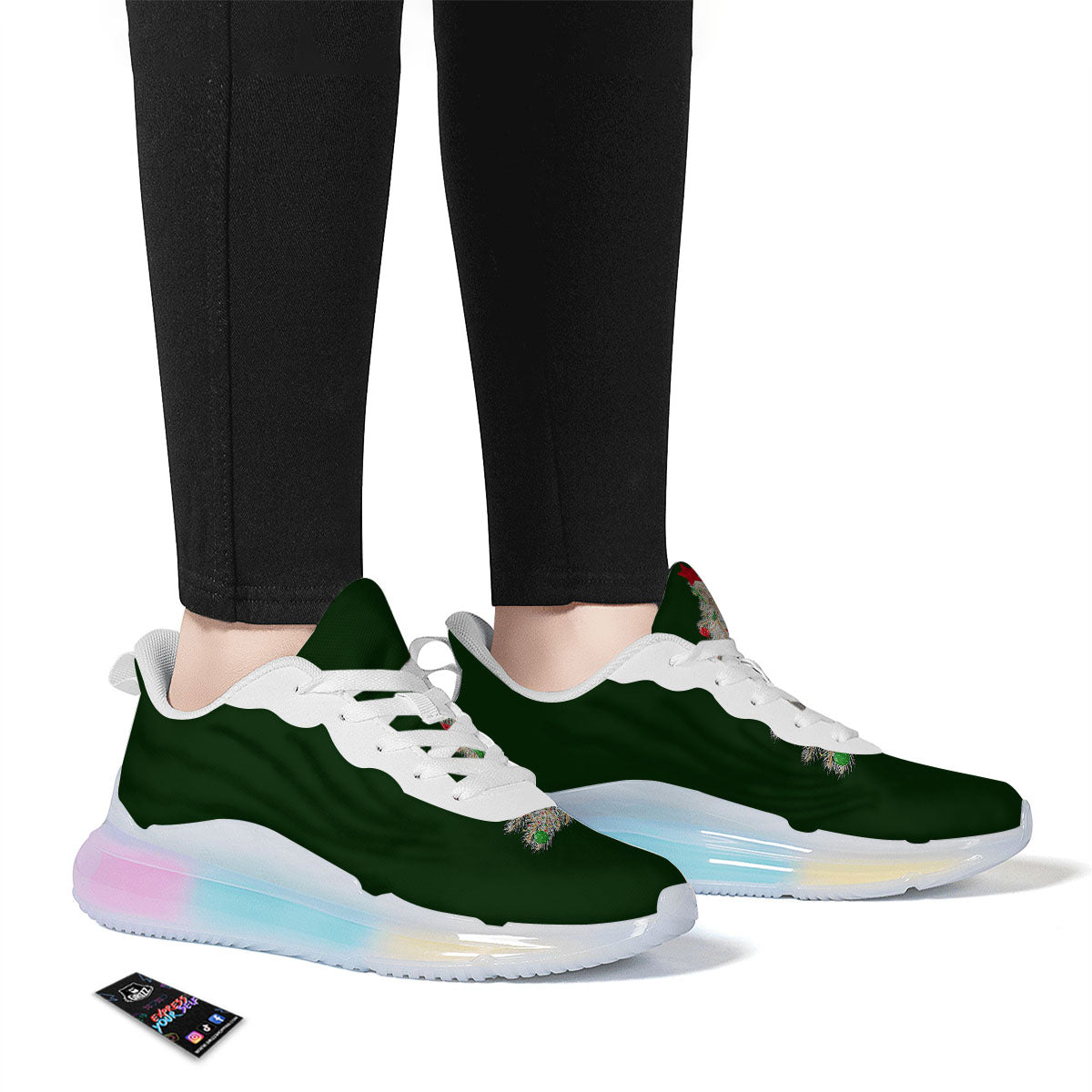 Christmas Decorated Tree Print Running Sneakers-grizzshop