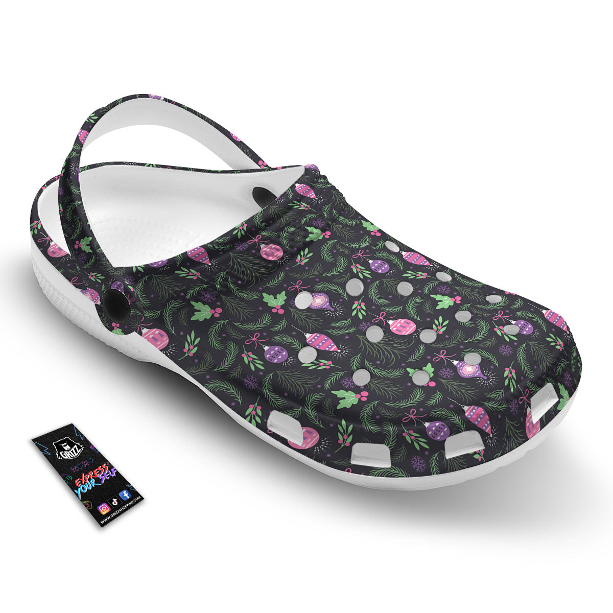 Christmas Decoration Print Pattern Clog-grizzshop