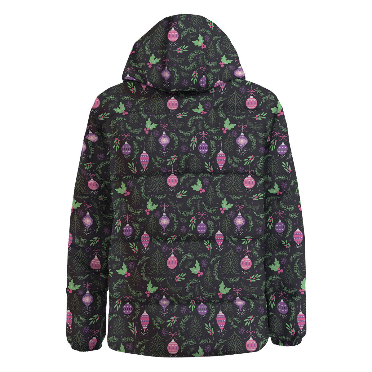 Christmas Decoration Print Pattern Down Jacket-grizzshop