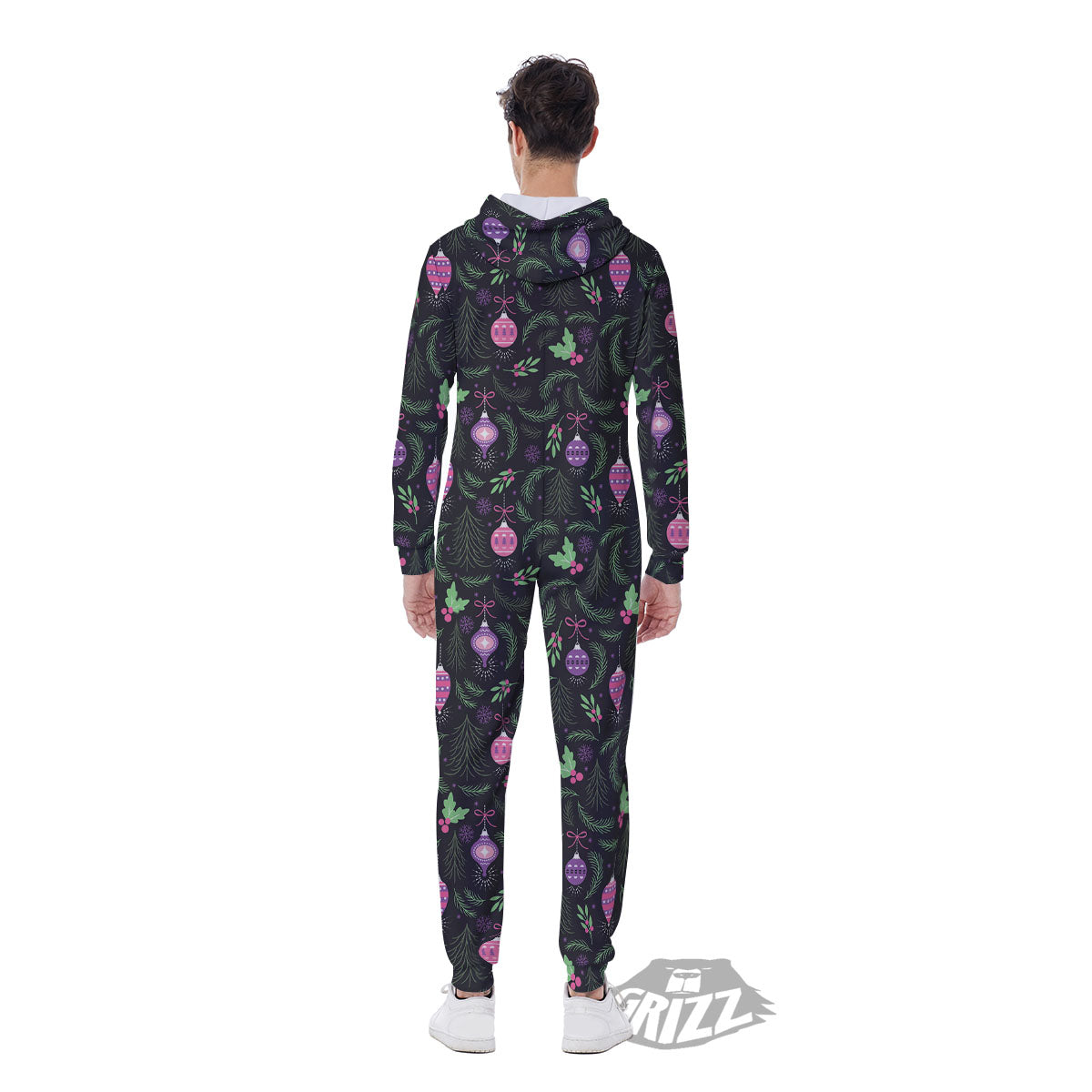 Christmas Decoration Print Pattern Men's Jumpsuit-grizzshop