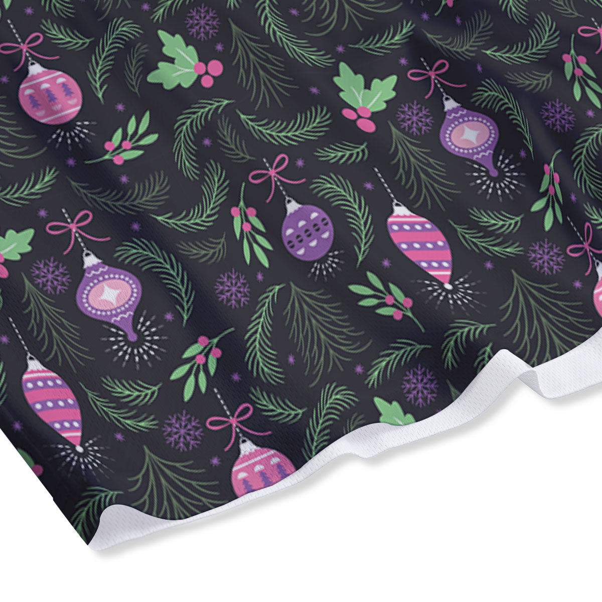 Christmas Decoration Print Pattern Mesh Shorts